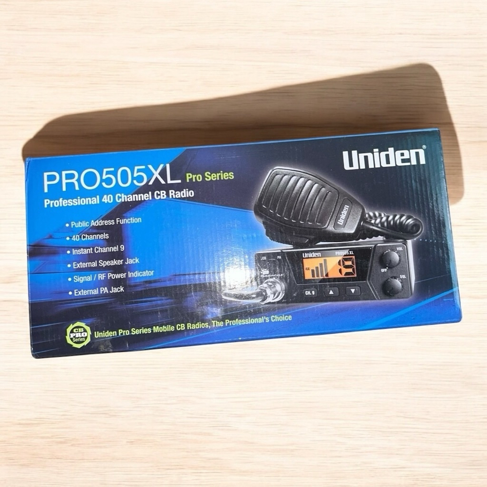 Uniden PRO505XL CB Radio, 40 Channels, Black